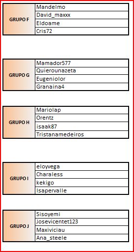 GRUPOS F-G-H-I-J