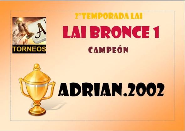 DIPLOMA CAMPEÓN BRONCE 1