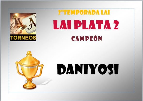 DIPLOMA CAMPEÓN PLATA 2