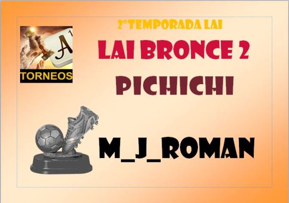 DIPLOMA PICHICHI BRONCE 2