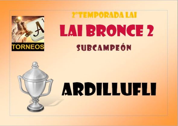 DIPLOMA SUBCAMPEÓN BRONCE 2