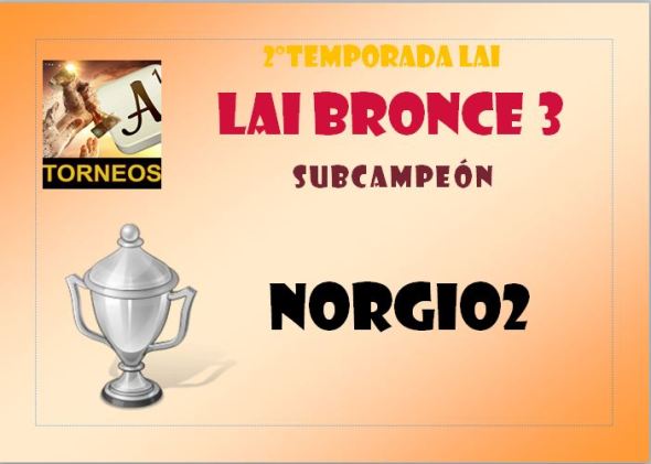 DIPLOMA SUBCAMPEÓN BRONCE 3