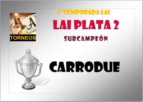 DIPLOMA SUBCAMPEÓN PLATA 2