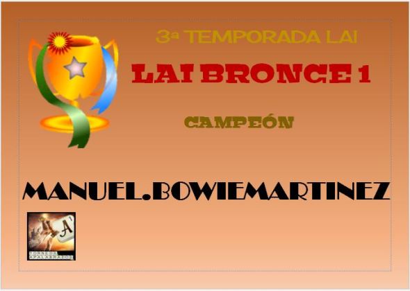 DIPLOMA CAMPEÓN BRONCE 1
