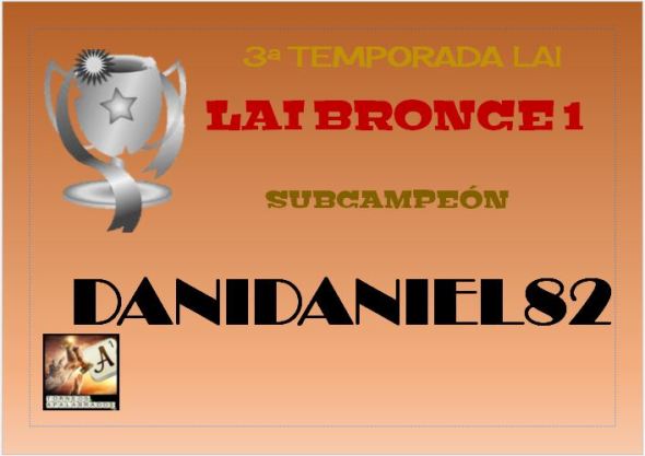 DIPLOMA SUBCAMPEÓN BRONCE 1