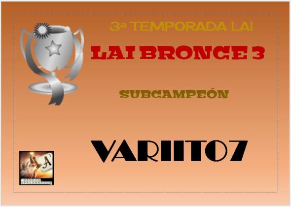 DIPLOMA SUBCAMPEÓN BRONCE 3