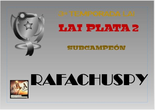 DIPLOMA SUBCAMPEÓN PLATA 2