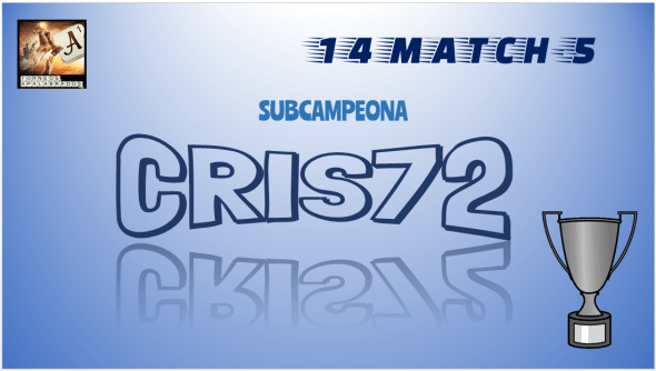 14 MATCH SUBCAMPEONA