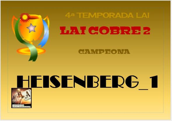LAI COBRE 2 DIPLOMA CAMPEONA