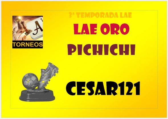 LAE ORO diploma pichichi