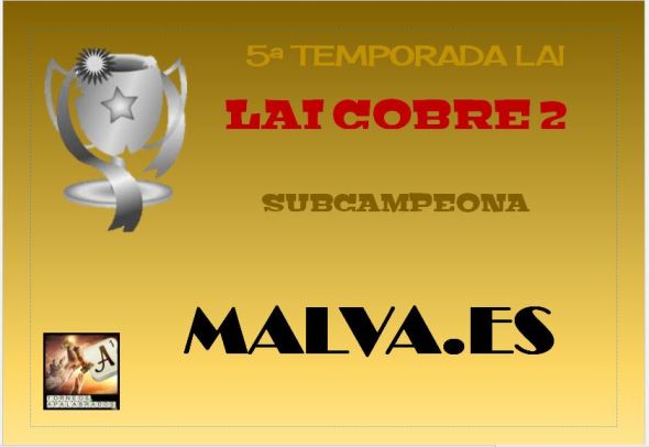 COBRE 2 DIPLOMA SUBCAMPEONA
