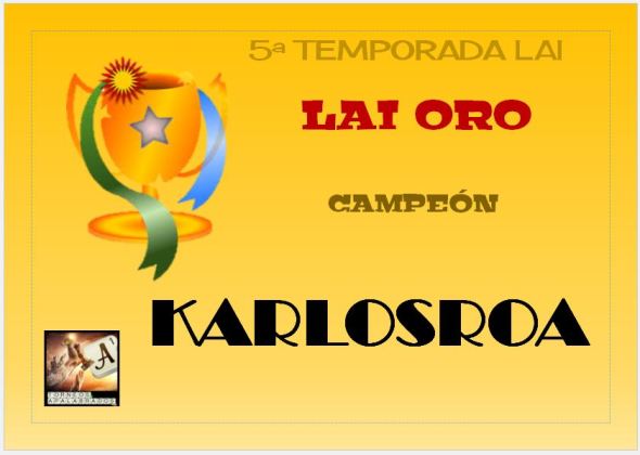 ORO DIPLOMA CAMPEON