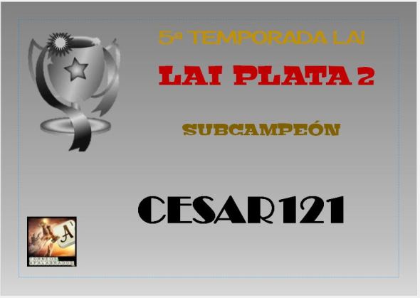 PLATA2 DIPLOMA SUBCAMPEÓN