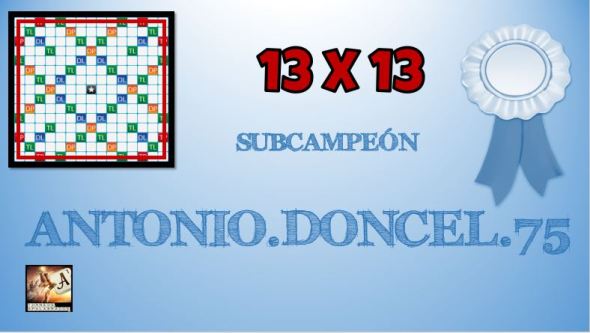13X13 DIPLOMA SUBCAMPEON