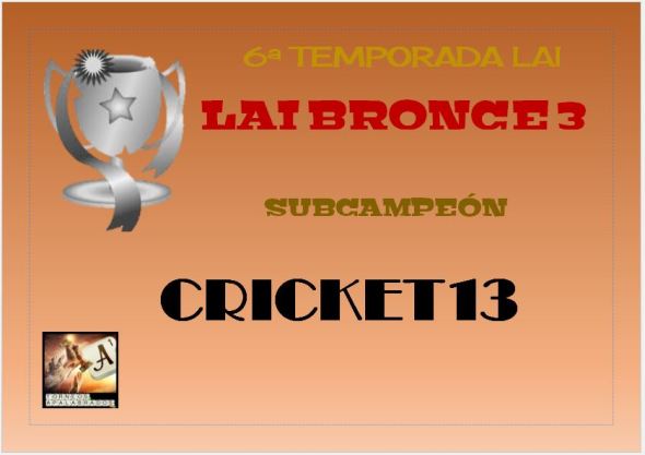 LAI 6 BRONCE 3 DIPLOMA SUBCAMPEÓN
