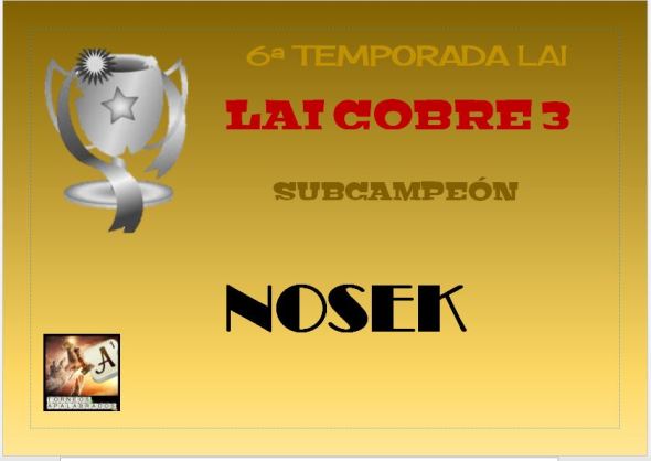LAI 6 COBRE 3 DIPLOMA SUBCAMPEÓN