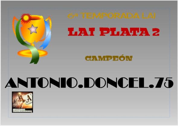 LAI 6 PLATA 2 DIPLOMA CAMPEÓN