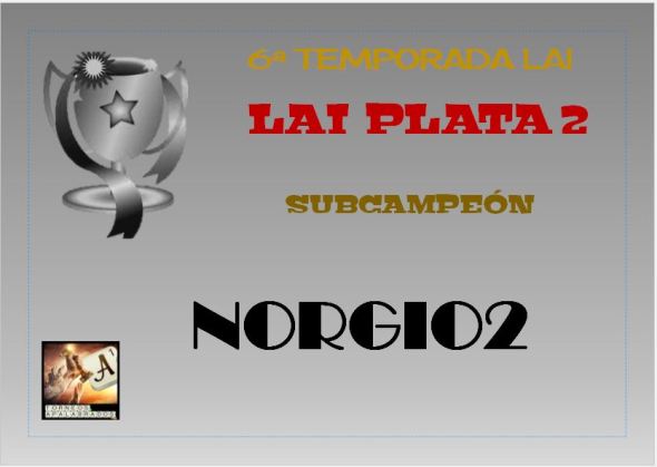 LAI 6 PLATA 2 DIPLOMA SUBCAMPEÓN