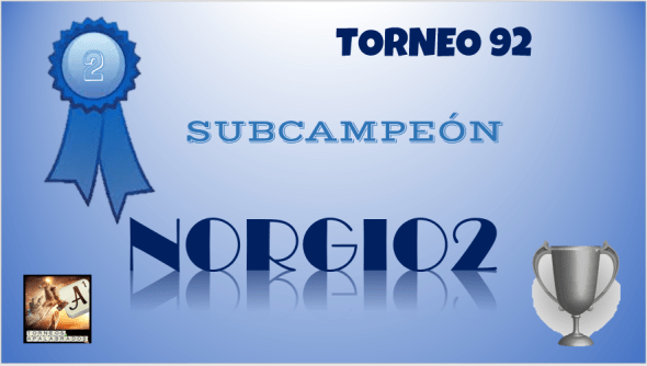92 DIPLOMA SUBCAMPEÓN